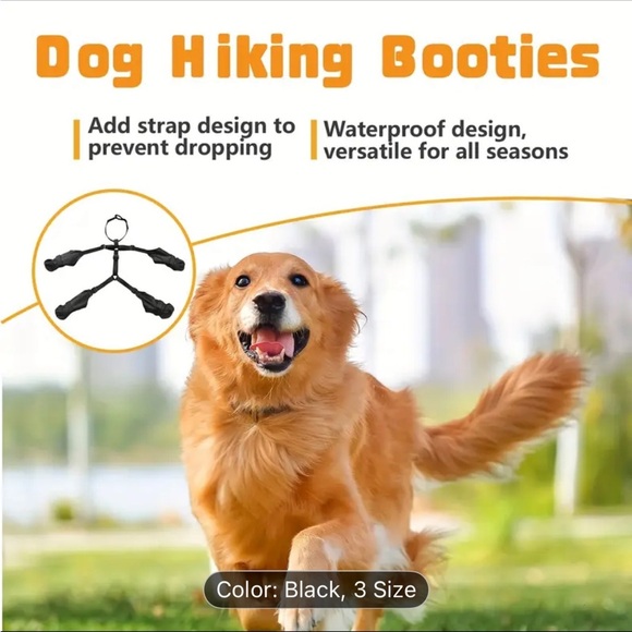 Waterproof Booties Dog Waterproof Booties in Black XXL Adjustable NWOT recovery - Picture 7 of 9
